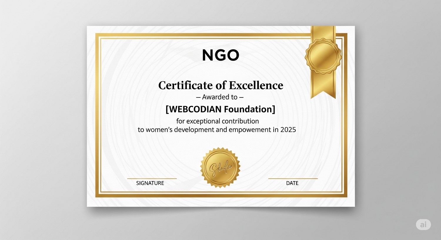 Certificate of Excellence